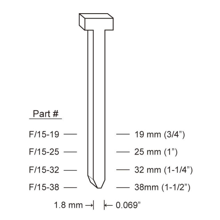 树脂直钉/塑料排钉F15-25mm (1